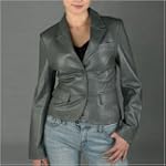 SAVE $200.99 - BGSD Women's Two-Button Lambskin Leather Blazer Coat $99.00