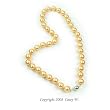 Single Strand 18 Inch 10MM Golden Color Shell Pearl Necklace