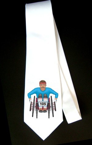 Wheelchair racer Party Decoration Necktie