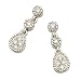 14kt White Gold Petite Tear Drop Diamond Fashion Earrings