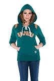 Miami Dolphins Women's Laced Up Fleece Hooded Sweatshirt - by Alyssa Milano