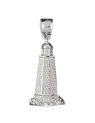 CleverSilvers Sterling Silver Pendant Lighthouse