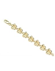 Plumeria Bracelet in 14K Yellow Gold - 9mm
