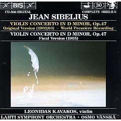 Jean Sibelius: Violin Concerto in D minor (Original Version); Violin Concerto in D minor