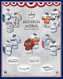 Houston Astros 11 x 14 Uniform History Plaque
