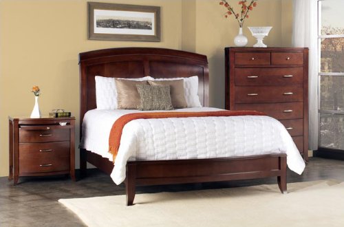 Modus Furniture BR15SX - Brighton Low Profile Wood Sleigh Bed (Cinnamon) (Full, Queen, King, California King)
