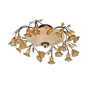 Meyda Tiffany 82814 Bronze Celestial Bouquet Traditional Classic Twenty-One Light Down...