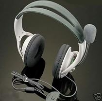 XBox 360 Large Style Headset ( 2 x Earphone & Microphone) For xBox 360 Online Gaming with Foam Ear Pieces for Comfort and Adjustable Mic Arm & Volume Control