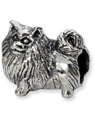 Reflections(tm) Sterling Silver Pomeranian Bead / Charm