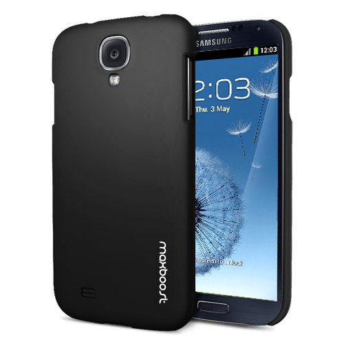 Maxboost SLIM Samsung Galaxy S4 Case / Samsung Galaxy S IV Case / I9500 Premium Protective Hard Case Cover - Matte Black Rubberized, Fits Any Version for Galaxy S4 S 4 SIV S IV I9500 includes Models for AT&T, Verizon, Sprint, T-Mobile, International Unlocked