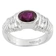 14K White Gold Ruby and Diamond Ring