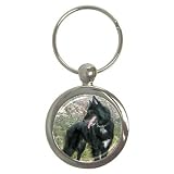 Belgian Sheepdog Key Chain (Round)
