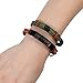 Areke Mens Genuine Leather Bracelets Cool Vintage Male Unisex Wrap Wrist Bracelet Rope