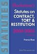 Statutes on Contract, Tort and Restitution 2004/2005 (Blackstone's Statute Series)