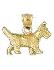 Dazzlers Solid 14k Gold 3D Scottish Terrier Dog Charm Pendant Available in three colors from jewelsberry (weights: 3.1 grams only)