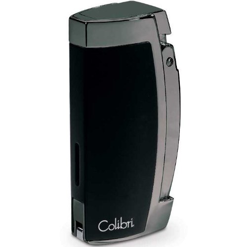 Colibri Enterprise Triple-Jet Lighter Single Action Black/Gun Metal - Colibri QTR115005