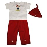 Victoria Kids White/red ss tee/pant/beanie