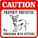 CAUTION: CHIHUAHUA protection dog warn sign