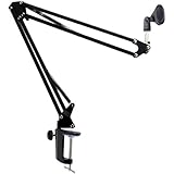 Acelectronic Desktop Mic Studio Microphone Suspension Boom Scissor Arm Stand Holder /Shock Mount/ Adjustable
