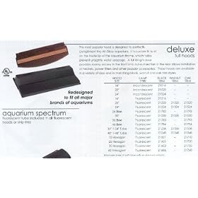 All Glass Aquarium Flo Deluxe Hood 26Bf Black