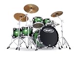 Mapex Saturn Series - Plus Bass Fusion Pop 22, 7-Piece Shell Pack, Green Apple Burst