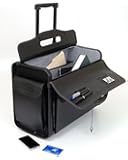 19" Rolling Catalog Pilot Case Wheeled Briefcase Sample Lawyer Wheels Attache NW