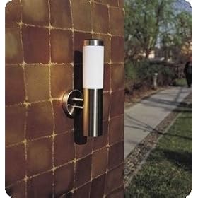 Unique Arts Opaque Design Solar Wall Light, Stainless Steel