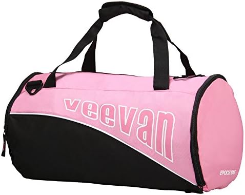 Hynes Eagle Womens Energetic Duffle Totes Gym Bag with Shoe Compartment (Pink)