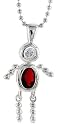 Sterling Silver Birthstone Baby Brat Boy Pendant for " July"