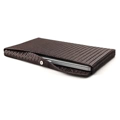 Lap�porter MacBook Pro 15 Zoll H�lle aus Leder, Lammleder, Braid, dunkel braun
