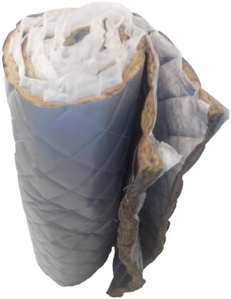 Singer Safety Quilted Fiberglass Single Faced Bulk Roll with Unbound Edges, 50' Length x 4' Width x 1" Thick