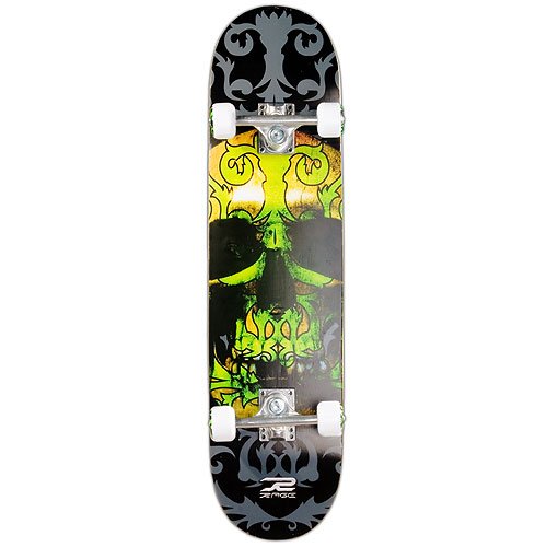 Rage Streetwear  Skateboard Modell Exile, Komplettdeck, black green, 356221