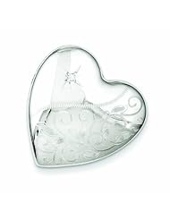 Genuine .925 Sterling Silver 24mm Diamond & Swirls Heart Slide Locket 4.8 Grams. 100% Satisfaction Guaranteed.