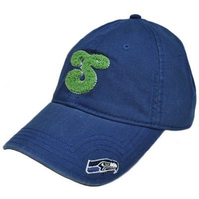NFL Seattle Seahawks Faded Blue Green Women Ladies Garment Wash Chenille Hat Cap
