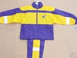 Minnesota Vikings Youth / Kids 2 pc yellow and purple Wind Suit jacket and pants