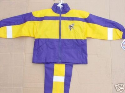 Buy Minnesota Vikings Youth / Kids 2 pc yellow and purple Wind Suit jacket and pants