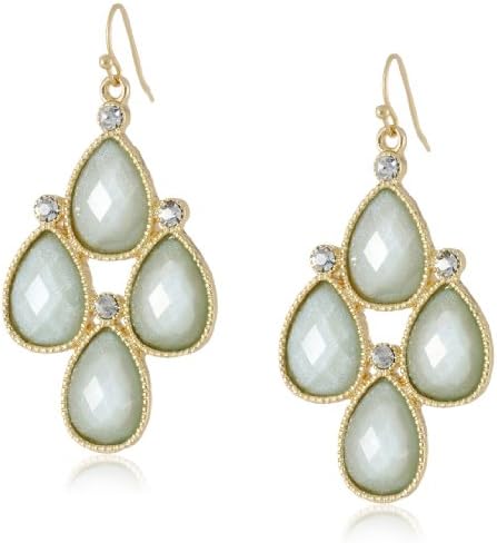 Faceted Pastel Lucite Blue Teardrop Earrings