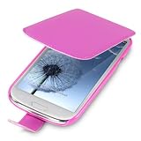 HOT PINK SAMSUNG i9300 GALAXY S3 PU LEATHER FLIP CASE / COVER / POCKET / POUCHby ALPHA GADGETS