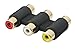 Aurum Cables 3 Pack 3 RCA Female to Female Coupler Jack Adapter
