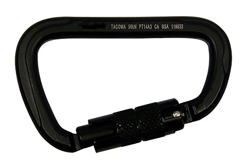 Fusion Climb Unisex Tazo II Screw Gate Carabiner,Black,One Size