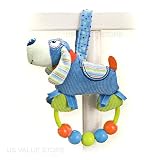Baby Boy Rattle, Snoodle Beaded Rattle 5.5