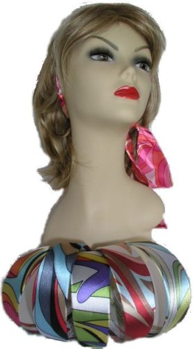 Buy Satin Retro Print Headband with Scarf Tails ~ Choose from new color combinations for Spring 2008