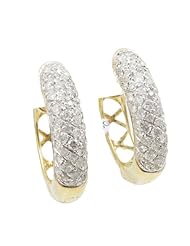 Women 14k Yellow Gold 1.07ctw diamond Hoop earring 16 25442Y Size 6.53