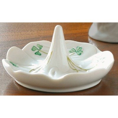Belleek Shamrock Ring Holder
