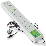 Ecotek Standby Saver 6-Way Socket - USB Version'