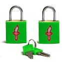 SAFE SKIES TSA Padlock Twin Pack - NEON GREEN