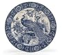 Blue Toile With Peacock Design 10" Plate French Country Home Decor