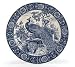 Blue Toile With Peacock Design 10" Plate French Country Home Decor
