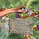 Hanging Personalized Garden Sign - ANTIQUE COPPER - Improvements