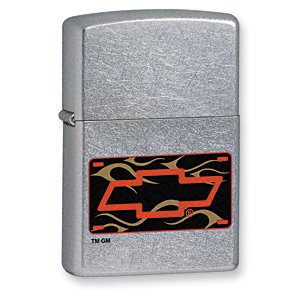 Chevy Flames Zippo Lighter/Chrome
